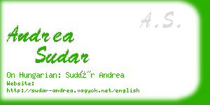 andrea sudar business card